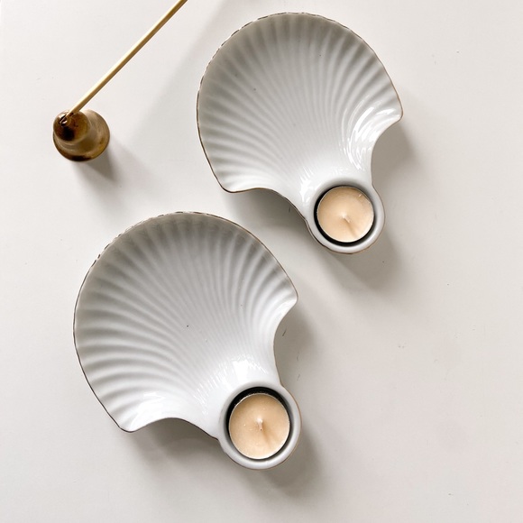 Vintage Shell Candle Holders - Picture 2 of 4
